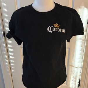 Corona Kids Black Tee with Gold Logo